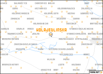 map of Wola Jedlińska