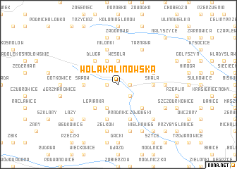 map of Wola Kalinowska