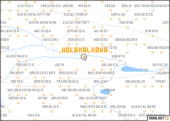 map of Wola Kałkowa