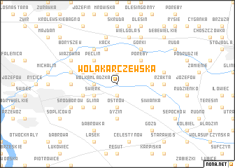 map of Wola Karczewska