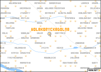 map of Wola Korycka Dolna