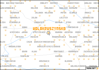 map of Wola Kruszynska