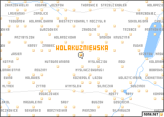 map of Wola Kuźniewska