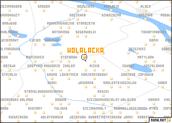 map of Wola Łącka