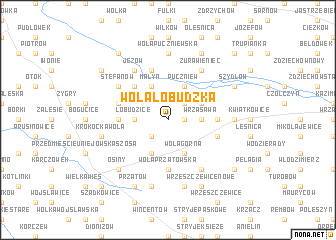 map of Wola Łobudzka