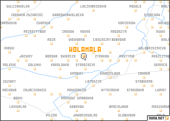 map of Wola Mała