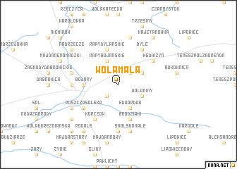 map of Wola Mała