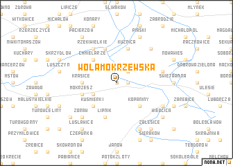 map of Wola Mokrzewska