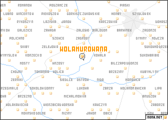 map of Wola Murowana