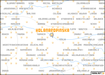 map of Wola Naropińska