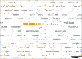 map of Wola Niechcicka Stara