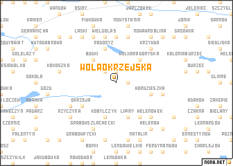 map of Wola Okrzejska