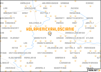 map of Wola Pienicka Włościanie