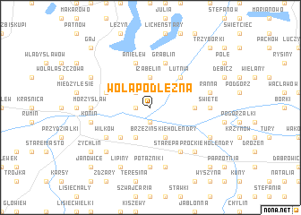 map of Wola Podłężna