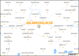 map of Wola Przewłocka