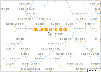 map of Wola Rusinowska