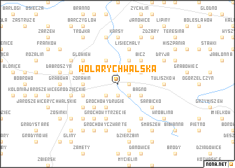 map of Wola Rychwalska