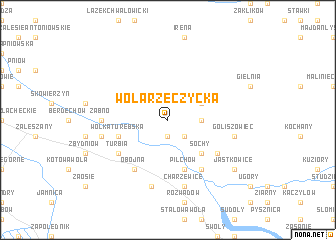 map of Wola Rzeczycka