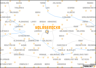 map of Wola Serocka