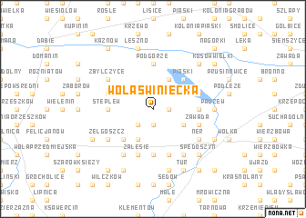 map of Wola Świniecka