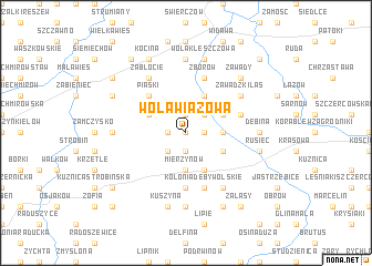 map of Wola Wiązowa