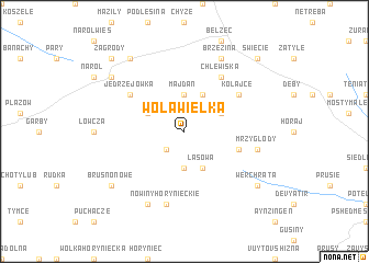 map of Wola Wielka