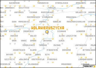 map of Wola Wieruszycka