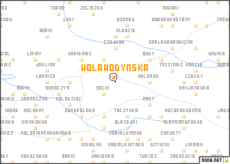 map of Wola Wodyńska