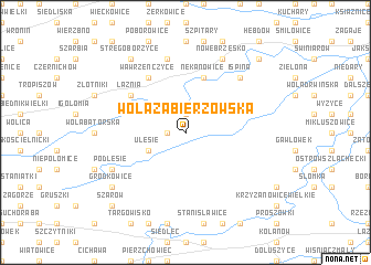 map of Wola Zabierzowska
