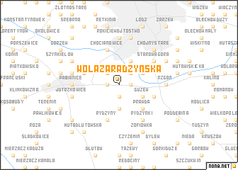 map of Wola Zaradzyńska