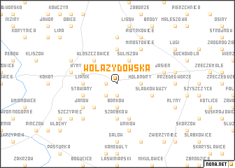 map of Wola Żydowska