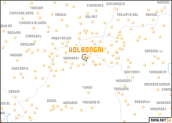 map of Wŏlbong-ni