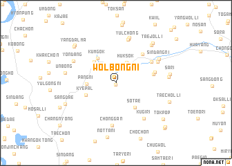 map of Wŏlbong-ni