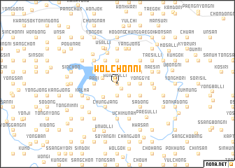 map of Wŏlchŏn-ni