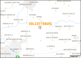 map of Wolcottsburg