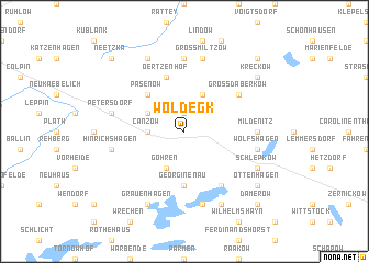 map of Woldegk
