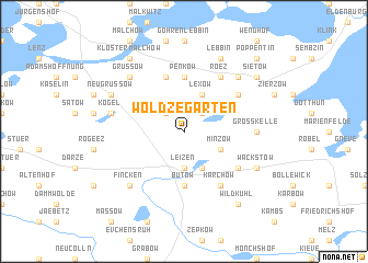 map of Woldzegarten