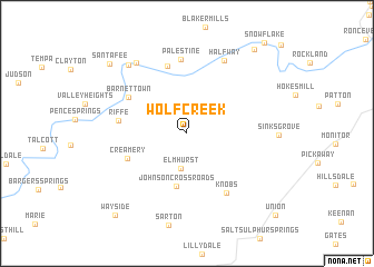 map of Wolfcreek