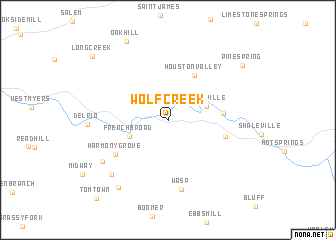 map of Wolf Creek