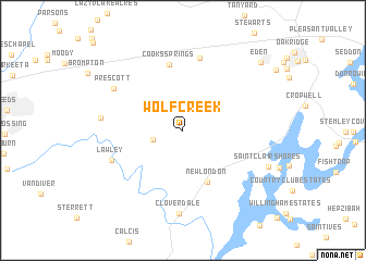 map of Wolf Creek