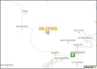 map of Wolf Ford