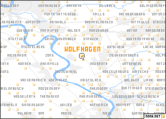 map of Wolfhagen