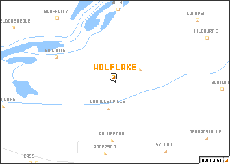 map of Wolf Lake