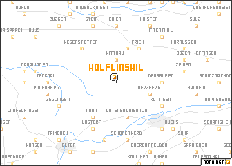 map of Wölflinswil