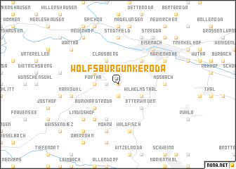 map of Wolfsburg-Unkeroda