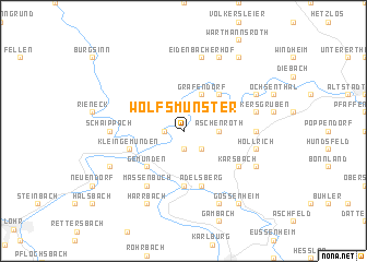 map of Wolfsmünster