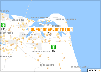 map of Wolfsnare Plantation