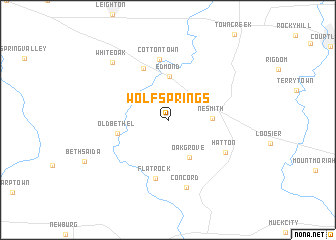 map of Wolf Springs