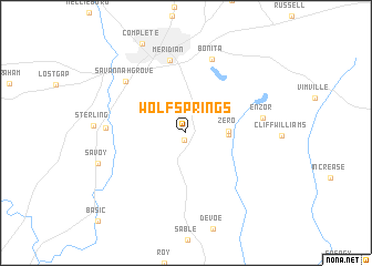 map of Wolf Springs