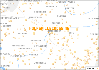 map of Wolfsville Crossing